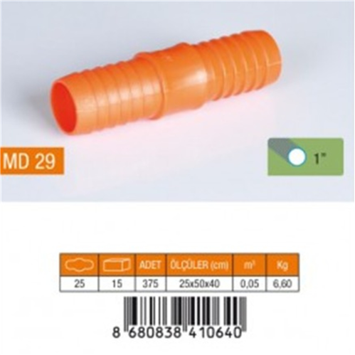 1" NORMAL PLS. HORTUM EKİ (25/375)